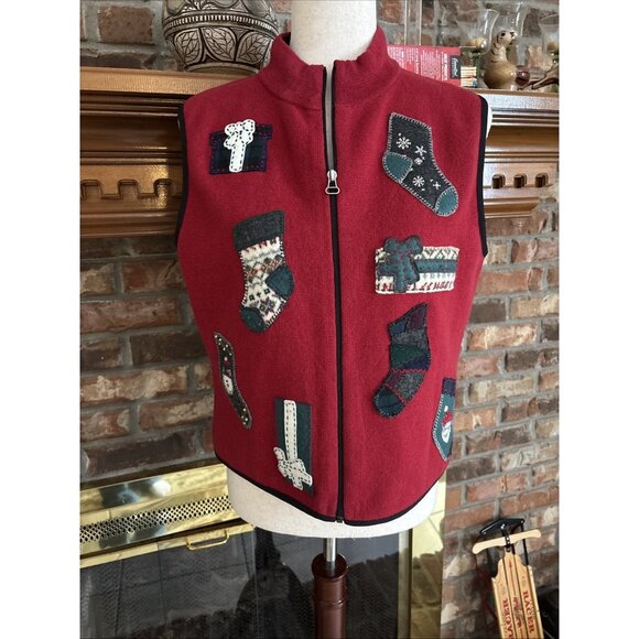 Woolrich Sweaters - Woolrich Red Christmas Vest Zip Front Size Large See Pics For Measurements